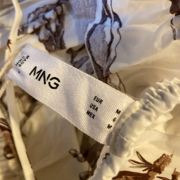 MANGO cactus print puff sleeve long dress blogger fave zara competitor - Picture 10 of 10